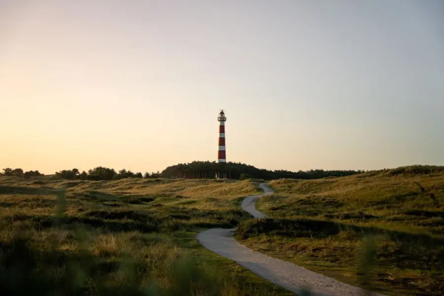 Vuurtoren Ameland zonsondergang
